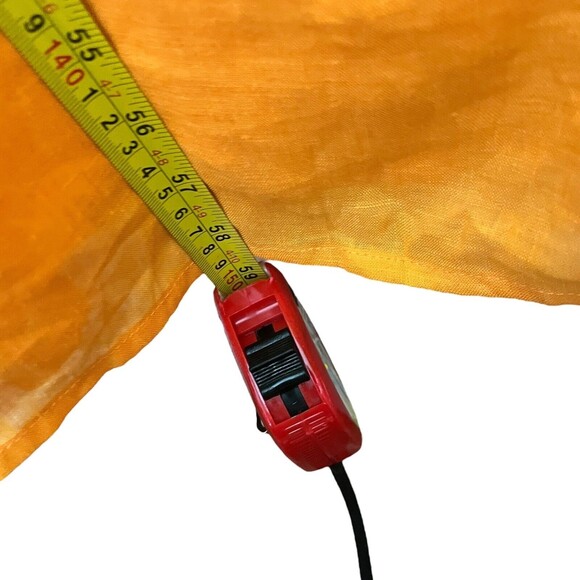 Faithfull La Mia Maxi Dress Women’s Size 4 Orange Tie Front Puff Sleeve Cut Out - Picture 14 of 14